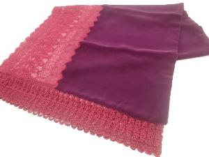 ビロードレース花模様ショール